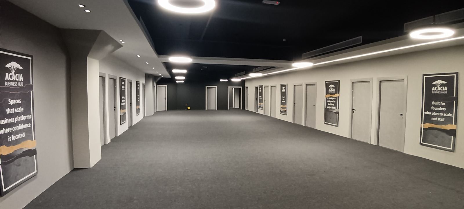 The corridor at Acacia Business Hub, Sultan Qurum Centre