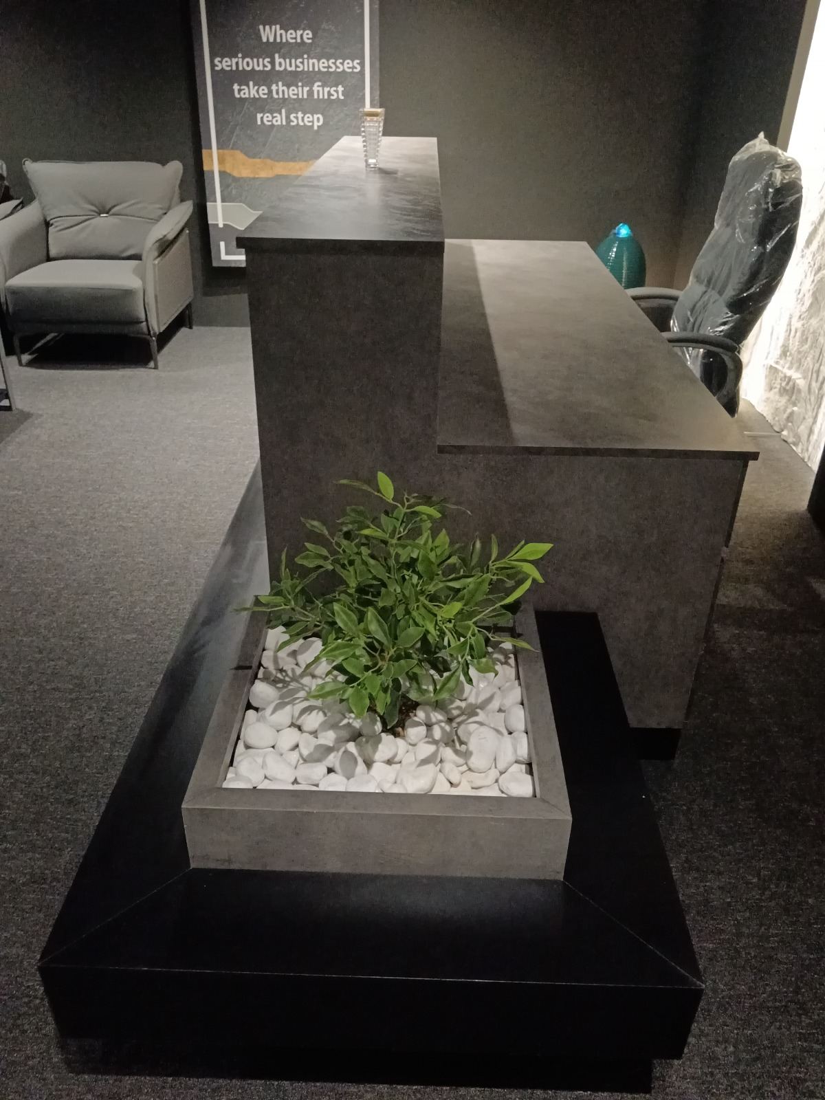 Reception desk at Acacia Business Hub
