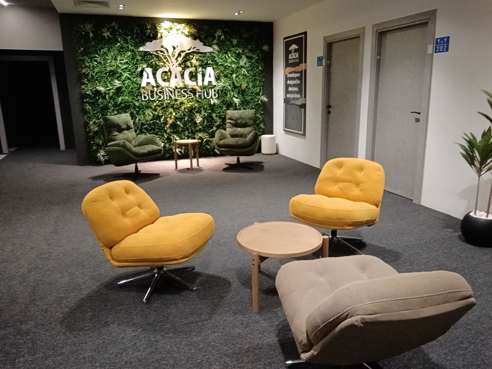 Reception lounge at Acacia Business Hub
