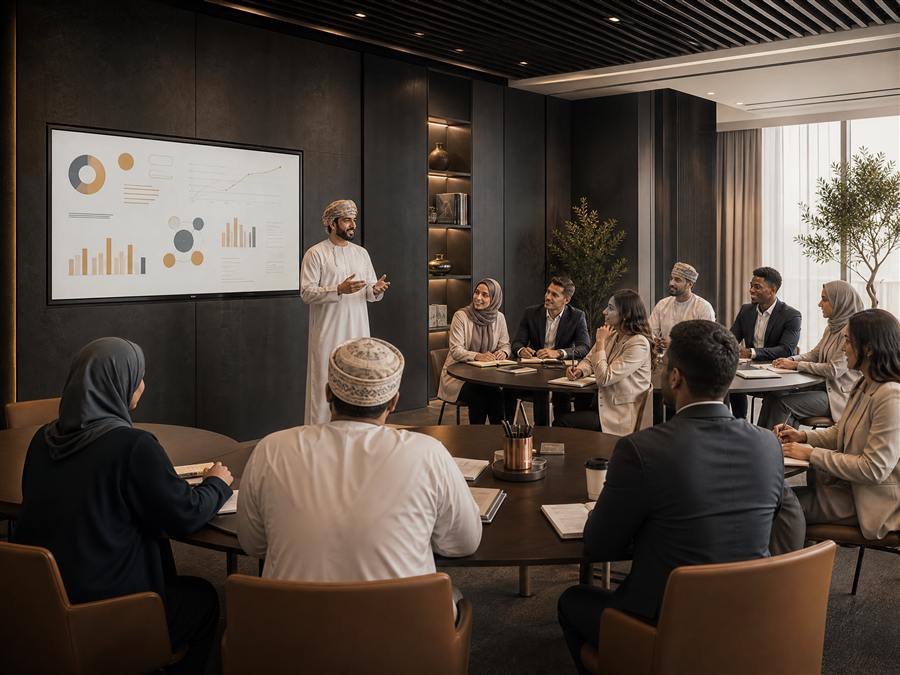 Concept visualization — the training and conference hall set for a seminar